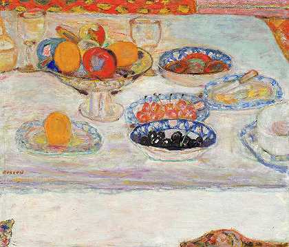 水果和水果菜肴`Fruit and Fruit Dishes by Pierre Bonnard