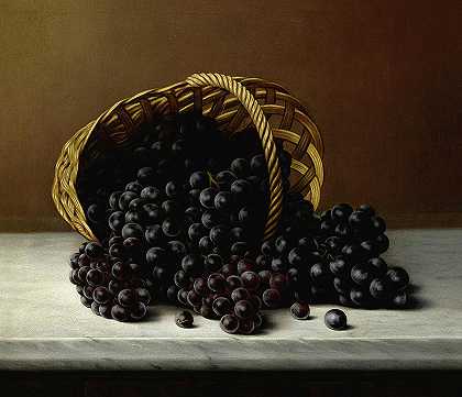 葡萄静物画`Still Life With Grapes by Hendrick
