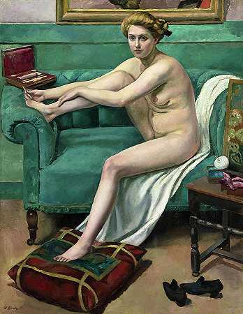 足疗，1909年`Pedicure, 1909 by Walter Bondy