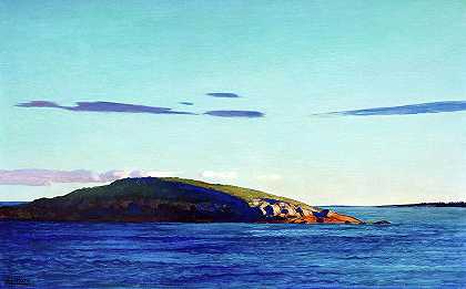 缅因州布鲁伯岛，1938年`Blubber Island, Maine, 1938 by Newell Convers Wyeth