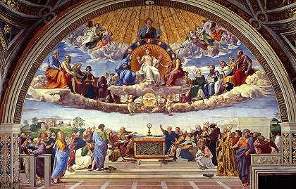圣礼之争`The Disputation of the Holy Sacrament by Raphael