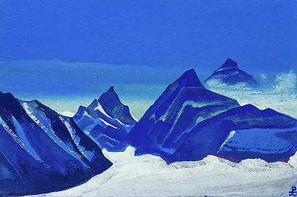 喜马拉雅山，1939年`Himalayas, 1939 by Nicholas Roerich