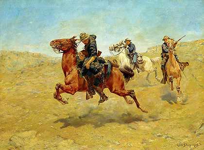 我的邦基，科罗拉多州，1899年`My Bunkie, Colorado, 1899 by Charles Schreyvogel