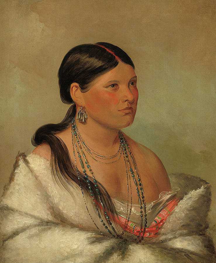 雌鹰-沙瓦诺，1830年`Female Eagle – Shawano, 1830 by George Catlin