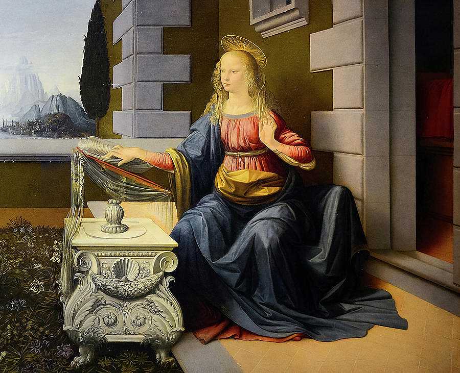 通知，麦当娜`The Annunciation, Madonna by Leonardo Da Vinci