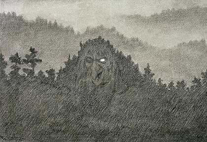 森林巨魔`The Forest Troll by Theodor Kittelsen