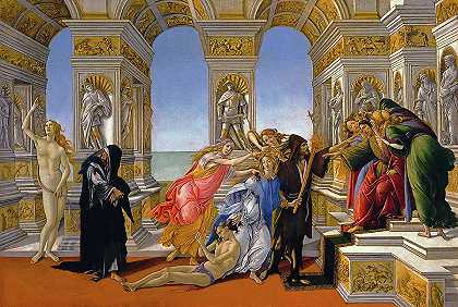 阿佩列斯的诽谤`The Calumny of Apelles by Sandro Botticelli