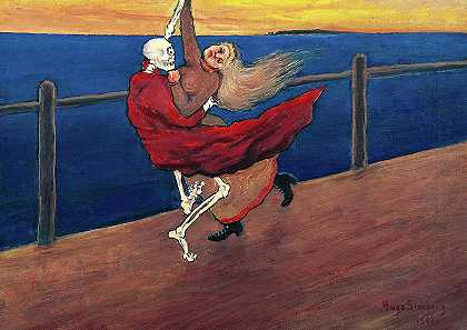 舞蹈死亡，1899年`Dancing Death, 1899 by Hugo Simberg