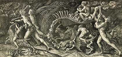巫师，尸体`The Sorcerer, Carcass by Agostino Veneziano