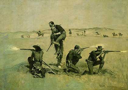 最后一站，1896年`The Last Stand, 1896 by Frederic Remington