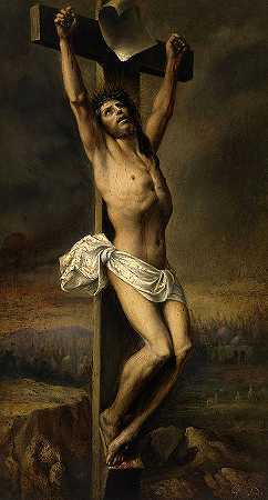 十字架上的基督，1850-1883年`Christ on the Cross, 1850-1883 by Gustave Dore