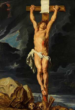 十字架上的基督，1610年`Christ on the Cross, 1610 by Peter Paul Rubens