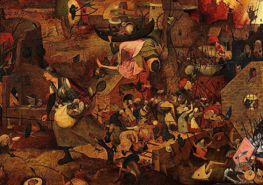 迟钝的格雷特，疯狂的梅格`Dull Gret, Mad Meg by Pieter Bruegel