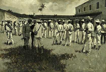 解散戈麦斯的军队，1899年`Disbanding Gomez\’ Army, 1899 by Frederic Remington