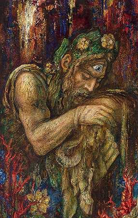 独眼水蚤`Polyphemus, Cyclop by Gustave Moreau