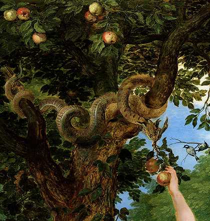 禁果，人类的堕落`Forbidden Fruit, Fall of Man by Jan Brueghel the Elder