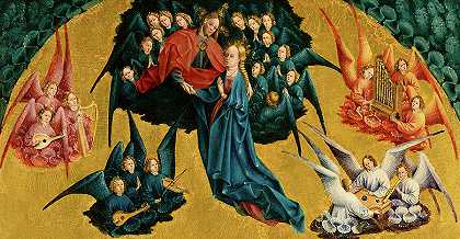 《圣母的假设》，1457年`The Assumption of the Virgin, 1457 by Johann Koerbecke