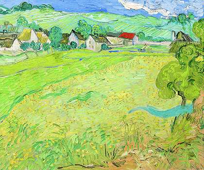 Les Vessenots，奥弗斯`Les Vessenots, Auvers by Vincent van Gogh