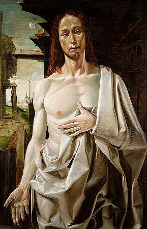 复活的基督，1490年`The Risen Christ, 1490 by Bramantino
