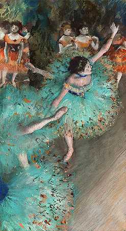 摇摆舞者，1877年`Swaying Dancer, 1877 by Edgar Degas
