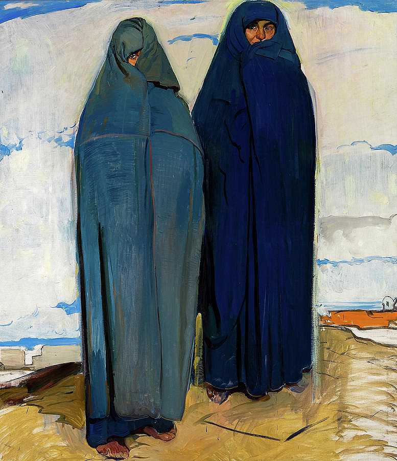 塔菲拉莱的两个女人`Two Women from Tafilalet by Antonio Ortiz Echague