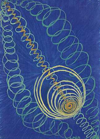 原始混沌，第16号，吴罗森系列。格鲁普1`Primordial Chaos, No. 16, The WU~ROSEN Series. Grupp 1 (1906~07) by Hilma af Klint