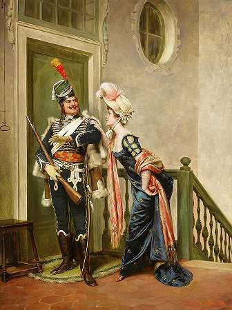 英勇的军官`The gallant officer by Frederic Soulacroix