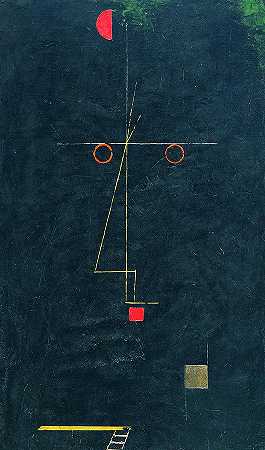 平衡主义者的画像`Portrait of an Equilibrist by Paul Klee
