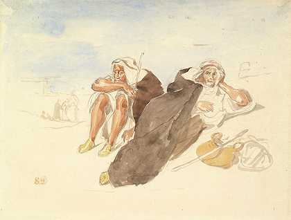 奥兰阿拉伯人`Arabs Of Oran by Eugène Delacroix