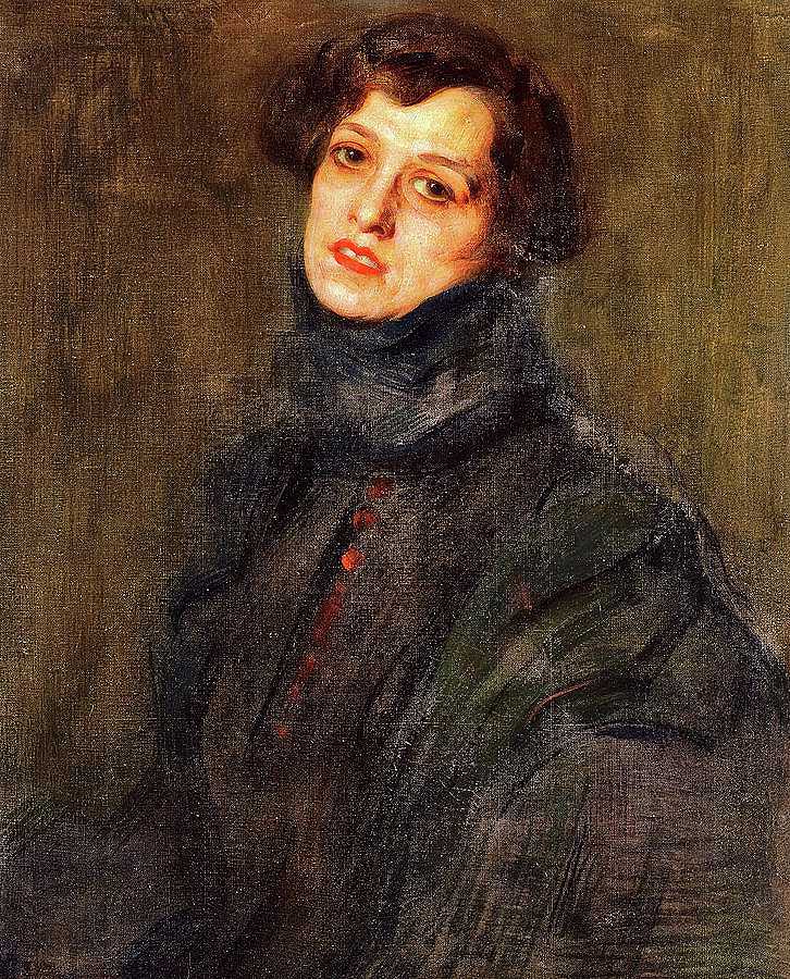 《一位女士的画像》，1917年`Portrait of a Lady, 1917 by Gustav Klimt