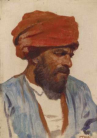 东方人的肖像`Portrait eines Orientalen by Leopold Carl Müller