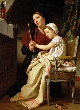 感恩祭，1867年`The Thank Offering, 1867 by William-Adolphe Bouguereau