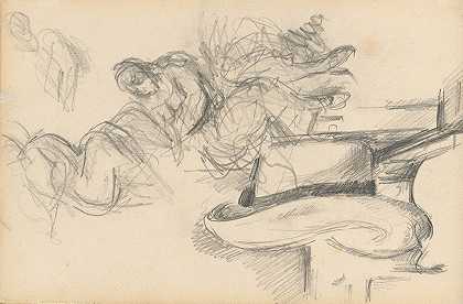 包括草帽在内的研究`Studies Including a Straw Hat (1895~1898) by Paul Cézanne