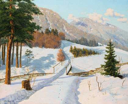 多芬的冬天`Winter In Dauphiné by Boris Vasilievich Bessonov
