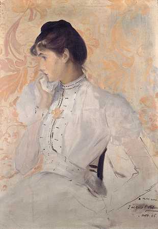 假定肖像亨丽埃特·夏博特`Portrait présumé dHenriette Chabot (1886) by Jacques-Émile Blanche