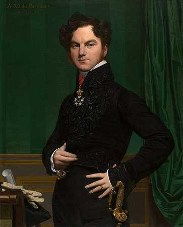 阿梅迪·大卫，帕斯托雷特伯爵`Amédée~David, the Comte de Pastoret (1823–26) by Jean Auguste Dominique Ingres