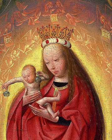 赞美圣母，15世纪`The Glorification of the Virgin, 15th century by Geertgen tot Sint Jans