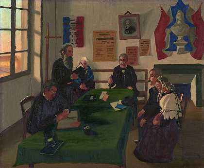 布莱顿婚姻`Breton Marriage (1913) by Marius Borgeaud