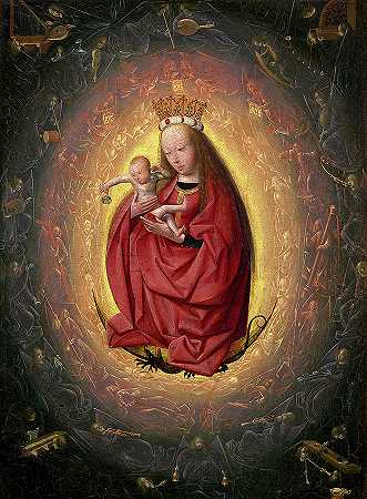 1490年《赞美圣母》`The Glorification of the Virgin, 1490 by Geertgen tot Sint Jans