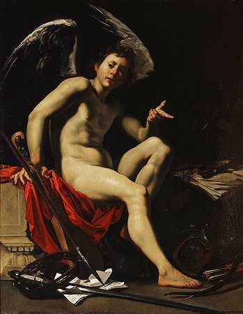 奥马尔·文森特·奥米尼亚`Amor Vincit Omnia (1624~1625) by Orazio Riminaldi