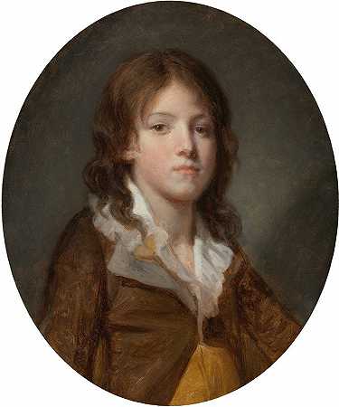 男孩肖像，有时被认为代表路易·查尔斯、诺曼底公爵、法国多芬`Portrait of A Boy, Sometimes Presumed To Represent Louis~Charles, Duc De Normandie, Dauphin of France by Jean-Baptiste Greuze