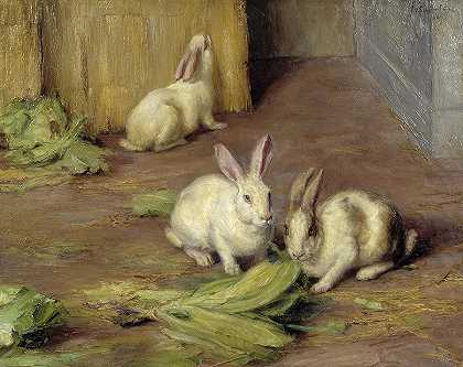 兔子`Rabbits by Ida von Schulzenheim