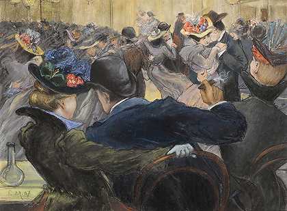 在舞会上`At The Ball (1907) by Charles Maurin