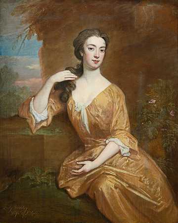 沃斯利夫人`Lady Worsley by Sir Godfrey Kneller