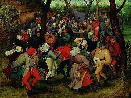 婚礼舞蹈，1607年`The Wedding Dance, 1607 by Pieter Bruegel the Elder