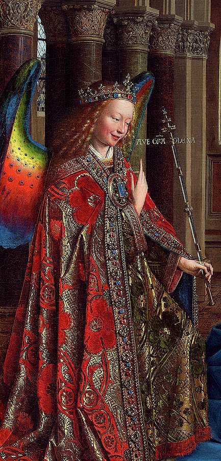 大天使加百列`Archangel Gabriel by Jan van Eyck