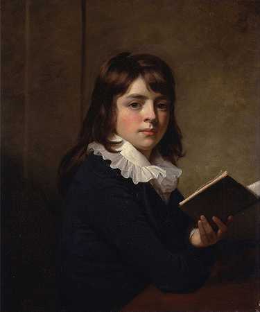 男孩的肖像`Portrait Of A Boy by Sir William Beechey