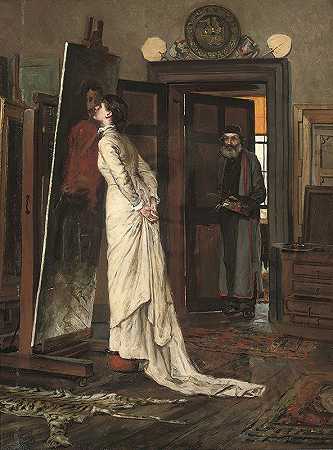 艺术家s工作室`The artists studio (1898) by Charles Napier Kennedy