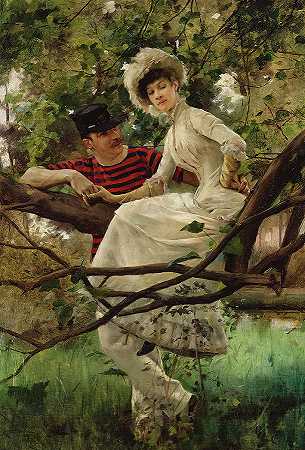 田园诗，1901年`Idyll, 1901 by Carl Larsson