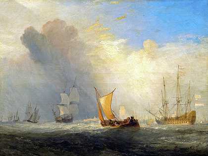 鹿特丹渡轮，1833年`Rotterdam Ferry-Boat, 1833 by Joseph Mallord William Turner